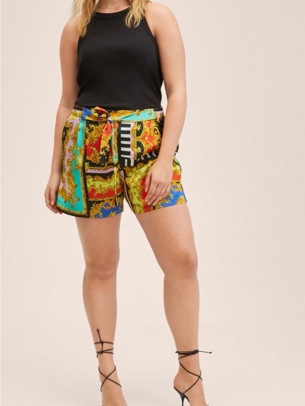 Mango Baroque Printed Flowy Shorts - Picture 2 of 5